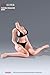 Fremego 1/6 Scale Female Body 12inch Super Flexible Seamless Female Figure Body with Detachable Feet Pale Skin Large Bust Miniature Action Figure Doll