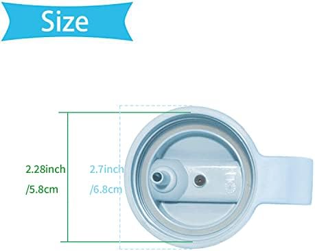 Miniatura 5 de Tapas de pajita de boca ancha compatibles con la mayoría de botellas de agua deportivas, 2 tapas, 2 popotes largos, 2 cepillos en 1 paquete