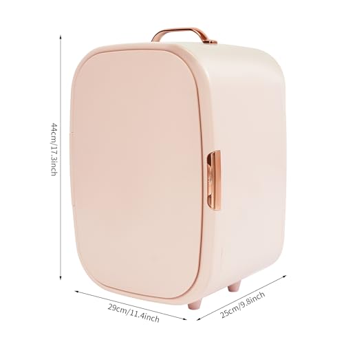 Image of 12 Liter Beauty Fridge for Cosmetic Storage, Pink Compact Skincare Fridge for Makeup Lipstick, Portable Refrigerator for Bedroom Bathroom