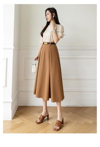 a high-Waisted, Form-Fitting A-line Umbrella Skirt Suitable for Women's Daily Work2