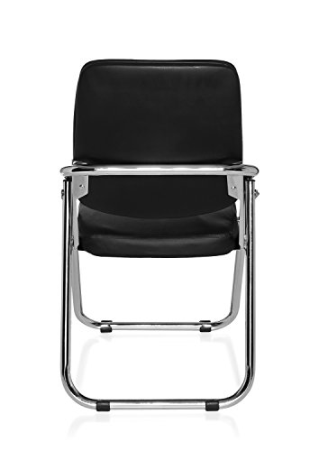 hjh OFFICE 4 x Klappstuhl ESTO PU Schwarz Konferenzstuhl Besucherstuhl klappbar 4er Pack