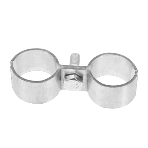 HOMSFOU Clip De Tubo Doble Abrazadera Abrazadera De Tubo Para Estante Uso Postes De Cercas y Barcos