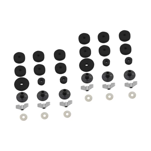 Abaodam 2sets Percussion Parts Cymbal Stand Kit Felts Washers Sleeves Base for Drum Cymbals 18pcs*2