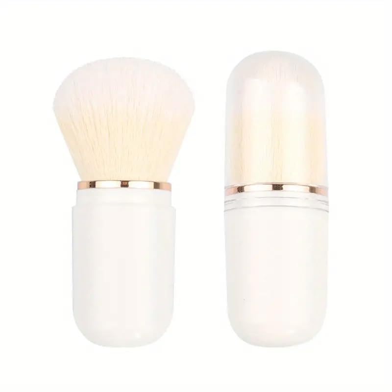 Compact Mini Travel Makeup Brush Set (White)