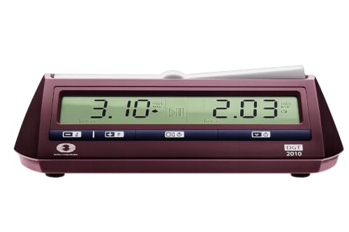 Image of DGT 2010 Official Fide Digital Chess Clock Timer for Chess, Go & Scrabble - 36 Timing Methods, Bonus & Delay, Dual Display for Blitz, Rapid & Classical Games