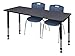 Regency Kee Height Adjustable Classroom Table Set with two 18