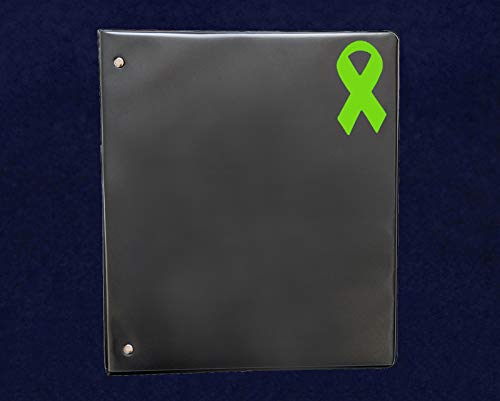 Large Lime Green Ribbon Stickers - Lime Green Ribbon Awareness Stickers For Fundraisers & Awareness Events (1 Roll - 250 Stickers) #TOP6