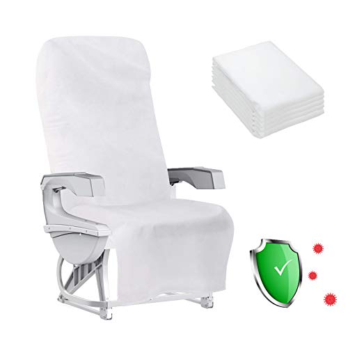 5 Pcs Disposable Airplane Seat Covers Non-woven Safety Protection Portable Seat Cover With Eco Friendly Luggable For Airplane, Train, Bus, Office, Movie Theatre, And Rental Car,easy To Use (5 Pcs)