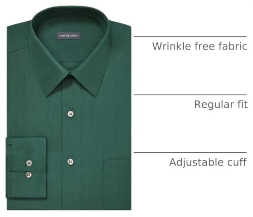 Image of Van Heusen Mens Dress Shirt Regular Fit Poplin Solid