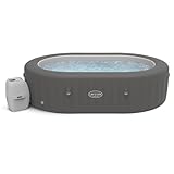 Lay-Z-Spa Mauritius 180 AirJet Massage System, Inflatable Hot Tub with Wifi, 5-7 Person, Grey