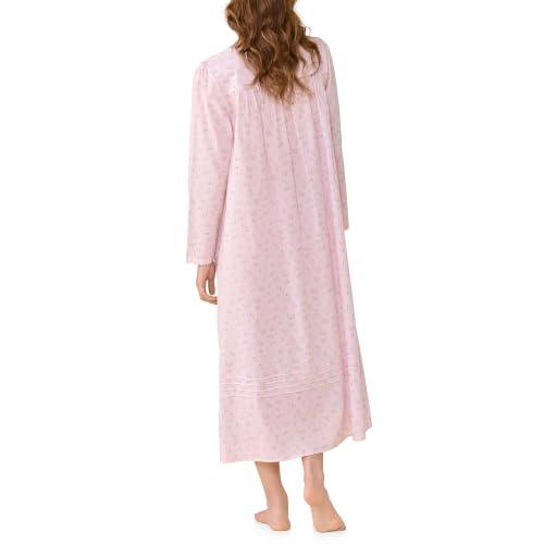 Image of Eileen West 100% Cotton Long Sleeve 50 inch Nightgowns for Women