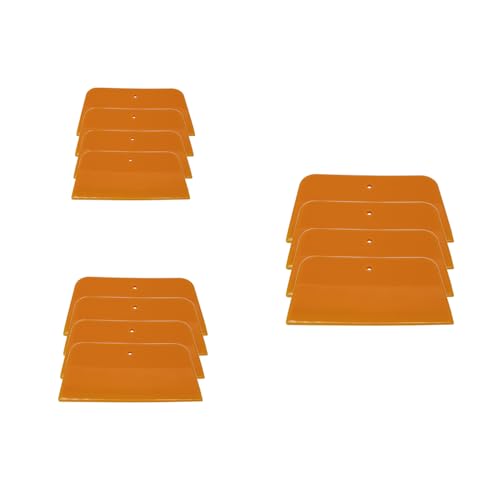 WEAXIO 12pcs Plastic Body Filler Spreader Set (3 Size), Automotive Applicator Tools for Putty, Glaze, Caulk & Paint Repair, Multi-Purpose Scrapers