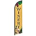 4 Less Co WINERY Windless Swooper Flag Feather Banner Sign 2.5x11.5 ft Tall Large (Flag Only) yf