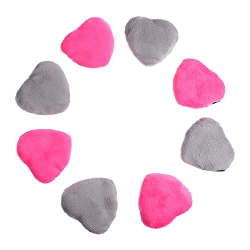 TOVINANNA Face Powder Puff Set 8pcs Mini Heart Shape Velvet Puff Makeup Puff for Loose Powder Applicati