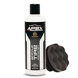 Apex Acrylic Tire Shine and Tire Shine Applicator - 16 oz Semi-permanent - 6+ Months Durability - Easy to Apply - Fast Drying Car Tire Shine - No Sling - Glossy - Extreme Tire Dressing - Made in USA