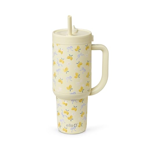 Ello Oasis 30oz Tumbler with Handle & Retracting Straw | Reusable Insulated Stainless Steel Cup 100% Leakproof | Gifts for Teens Women | Keeps Cold for 24 Hours | Cup Holder Friendly | Main Squeeze
