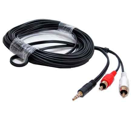 25ft 3.5mm Stereo Male to 2 RCA Male Splitter Cable
