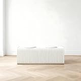 Taburete plegable de acordeón con cojín portátil y otomano, diseño compacto de 8 cm, 10 cm, 15 cm, 20 cm, ideal para sala de estar, dormitorio y oficina, color blanco, 2 asientos