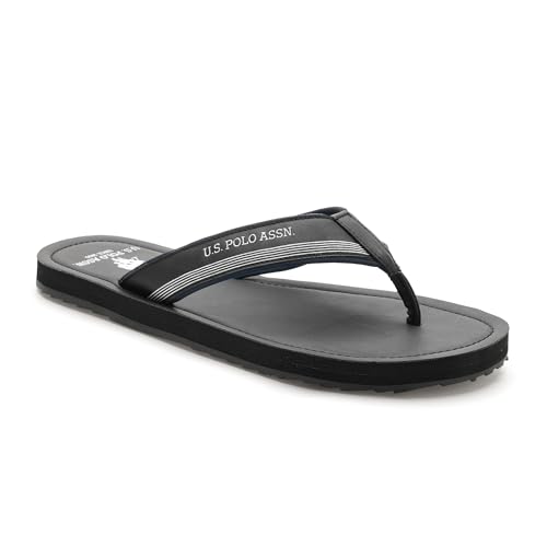 Image of U.S. POLO ASSN. USPA| OVI BLACK| Stylish slider Slippers for Man