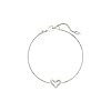 Kendra Scott Ari Heart Link Chain Bracelet for Women, Fashion Jewelry, Rhodium-Plated, Ivory Mother of Pearl