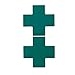 Toughstripe? Max Floor Marking Tape 2 in W X 5 in L Vinyl Green Cross 20/Pk