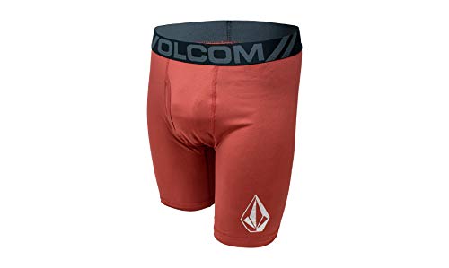 Volcom Mens Boxer Briefs 3 Pack Poly Spandex Performance Boxer Briefs Underwear (Black/Red, Medium) #TOP3