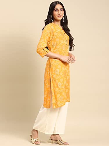 Image of rangita Women's Rayon Regular Fit Straight Kurti | Kurta (Pack of 2)