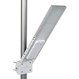 HEX 1600X Pole Mount Solar Light/Solar Ambience Street Light (Warm White LED), 3-Level Power Setting, Lithium Battery, Fits Max Pole Diameter 3.0