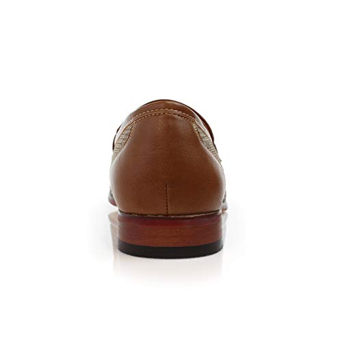 Image of Ferro Aldo Men's Classic Penny Loafers & Slip-On Dress Shoes | Woven, Floral, and Plaid Styles |
