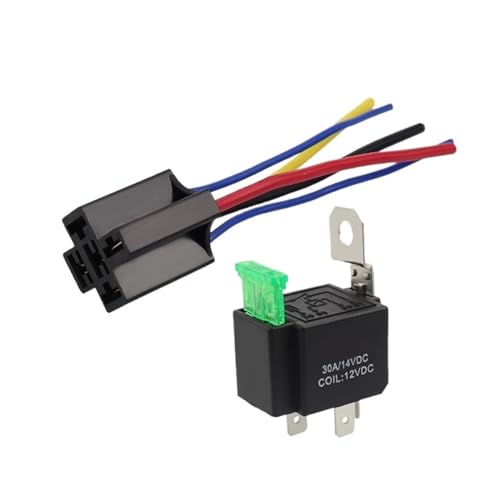Relé interruptor DC12V 30A con fusible de seguridad para evitar sobrecargas 4