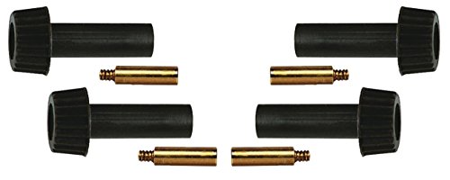 Dysmio Black Finish Plastic Replacement Knobs with Extensions for Lamp Light, and fixtures Pack of 4