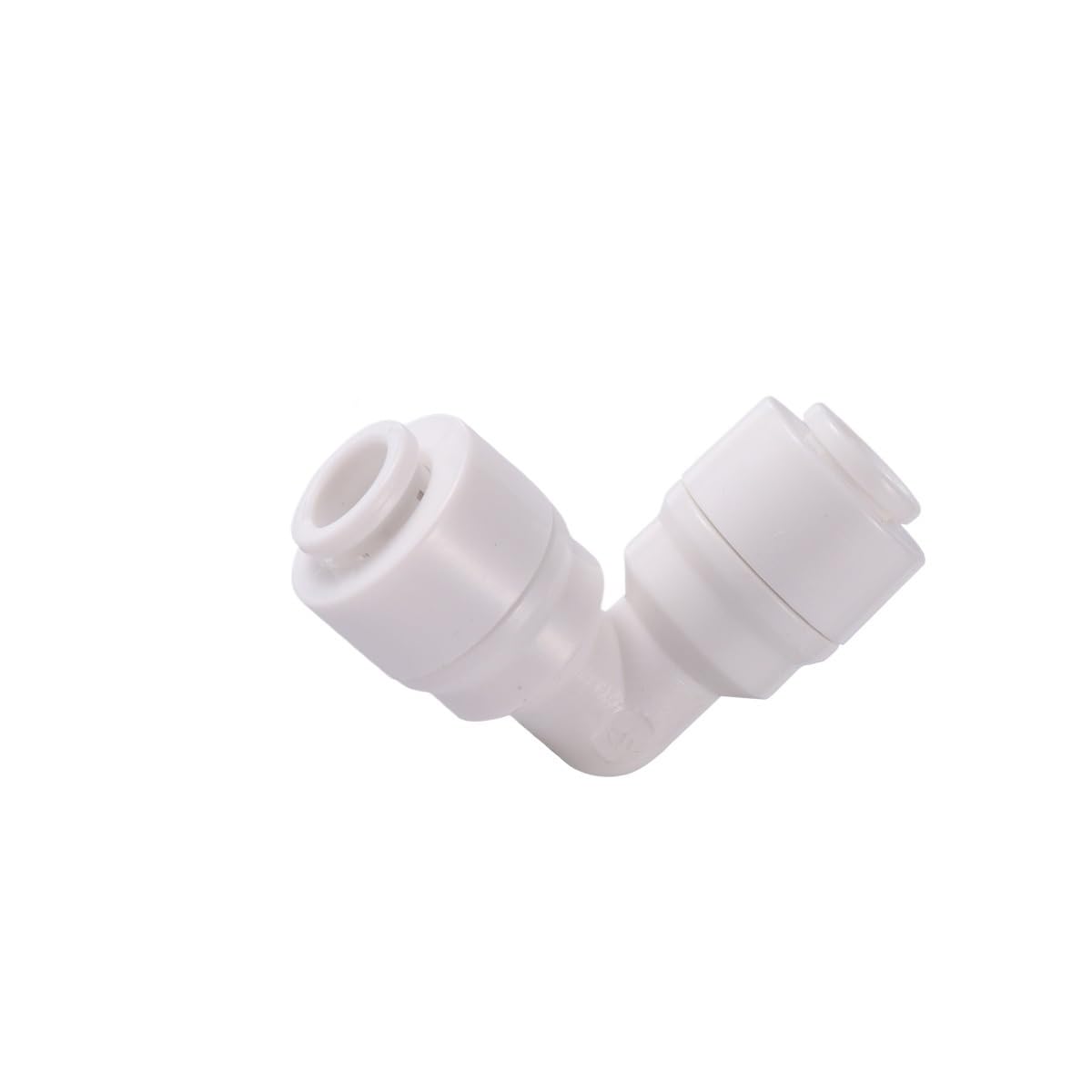 10PCS 1/4" Pipe Water Purifier Accessories Direct Drinking Water Dispenser Filter Tee Straight Elbow End Plug Slip-Locked Quick Joint(1I4 Elbow 10PCS)