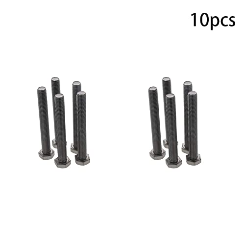 Image of Bettomshin 10Pcs M8 x 65mm Hex Bolts, 304 Stainless Steel 1.25mm Thread Pitch Fully Threaded Metric Hex Head Screw Bolts, Hexagon Screw Bolt, Hex Tap Bolts, Silver, A2-70 (Overall Size 70.3x13x13mm)
