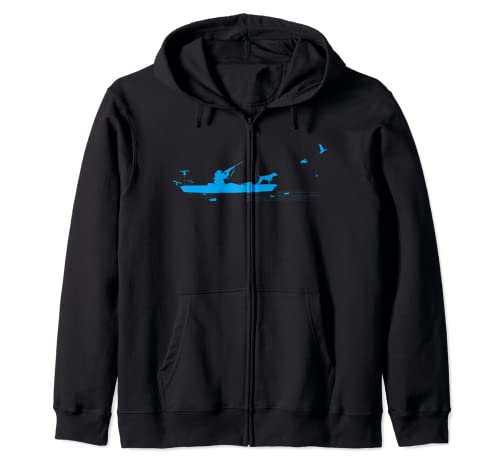 Kayak Duck Waterfowl Hunting Kayaking Hunters Zip Hoodie