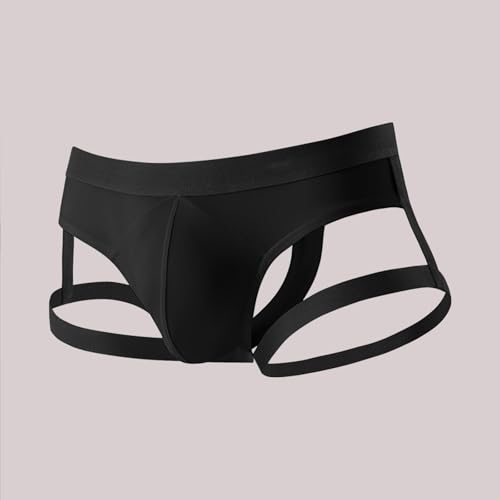 Men's Thong Underwear Sexy Jock Strap Boxer Brief ice Silk Strap Men U Convex Bag Fun Brief Underpants