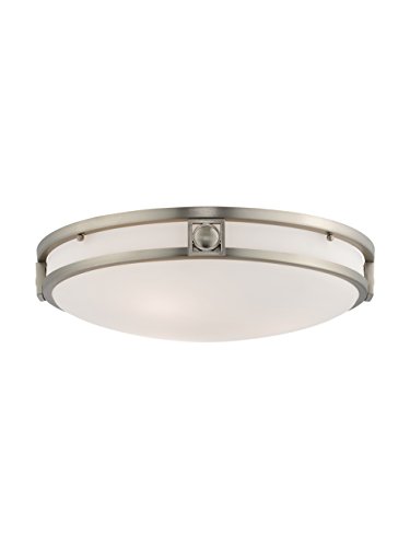 Livex Lighting 4488-91 Matrix 3 Light Brushed Nickel Flush Mount Satin White Glass