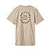 Brixton Men's Pledge T-Shirt Medium Cream/Navy – Long Sleeve Standard Tee