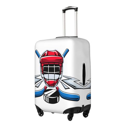 Travel Luggage Cover Spandex Suitcase Protector Bag,Hockey Healthy Lifestyle Double-Sided Printed Fits 18-32 Inch Luggage, Baggage Covers For Kid And Adult,Small2