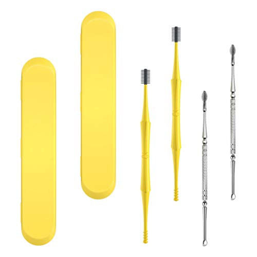 Healifty Limpadores de Ouvidos em Espiral de Silicone Removedor de Ceras de Ouvido com Caixa de Arma