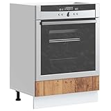 ZQQLVOO Armario de Horno Lucca Madera contrachapada Antigua con Estructura Robusta y diseño Compacto, Patas