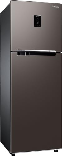 Image of Samsung 322 L, 2 Star, Bespoke Convertible 5-in-1, Digital Inverter with Display, Frost Free Double Door Refrigerator (RT37CB522C2 /HL, Cotta Steel Charcoal)