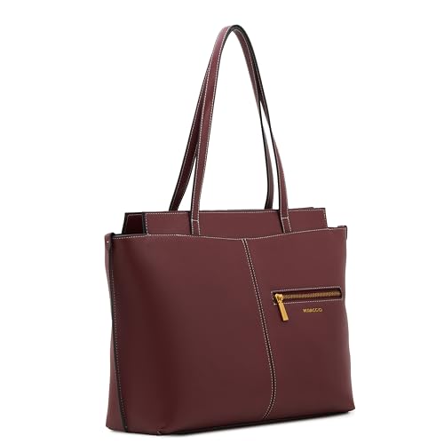 Image of Miraggio Linda 16 Inch Laptop Tote Bag For Women Office Use | Office Tote Bag With Zipper Closure | Stylish Totes