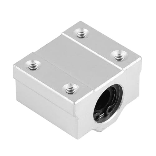 Beufee 4PCS SCS8UU Linear Motion Balls Bearing, Aluminiumbasislegierung Gleitbuchse Gleitblock 8mm Linear Motion Rod Shaft Guide Set Aluminium Schiebeblock Schiebeblock Für 3D-Drucker