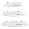Greensen Floating Corner Shelf 3 Tiers Wall Mounted Shelves Radial Shape for Home Decor Bedroom Living Room Bathroom Kitchen Office, White