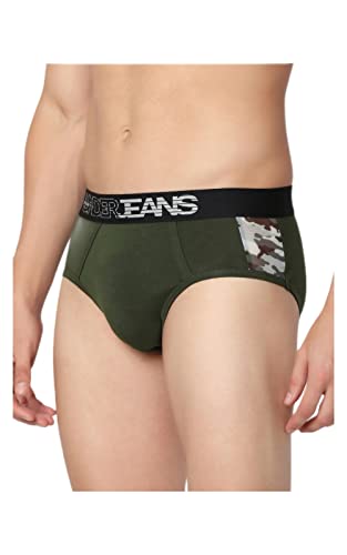 Image of Underjeans Men's Cotton Blend Regular Fit Solid Brief