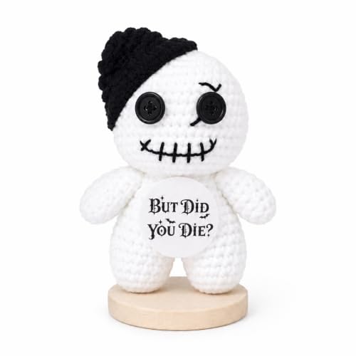 QINJIEJIE Crochet Ghost Voodoo Decor Emotional Support Gift for Halloween