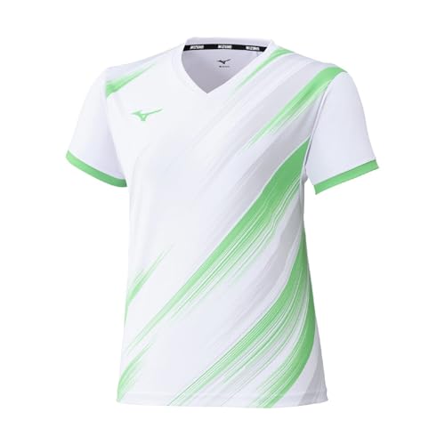Mizuno バドミントン テニス ゲームシャツ グレー ブラック レディースL MIZUNO（ミズノ） テニス・バドミントンウェア『レディース』 ゲーム