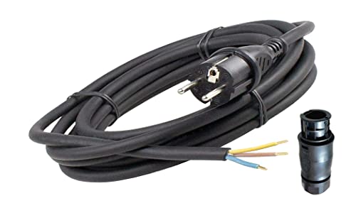 TRANGO 5 Meter Gummikabel ST-0106-5M+F AC-Anschlusskabel des Mikrowechselrichter H07RN-F 3x1,5mm² auf IP44 Schuko-Stecker inkl. Betteri BC01 Female Stecker für Hoymiles Deye Envertech Huayu Bosswerk