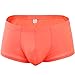 Men Boxer Briefs Bulge Cotton Cool Stretch Seamless Sexy Comfy Fashion Casual Light Loose Stretchy Ultra Thin Elastic Quick Dry Elegant Orange