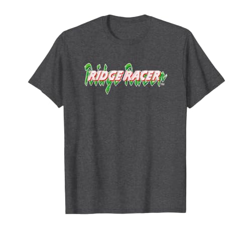 【NAMCO Legendary】 Ridge Racer 001 T-Shirt, Men, Dark Heather Grey, 3X-Large